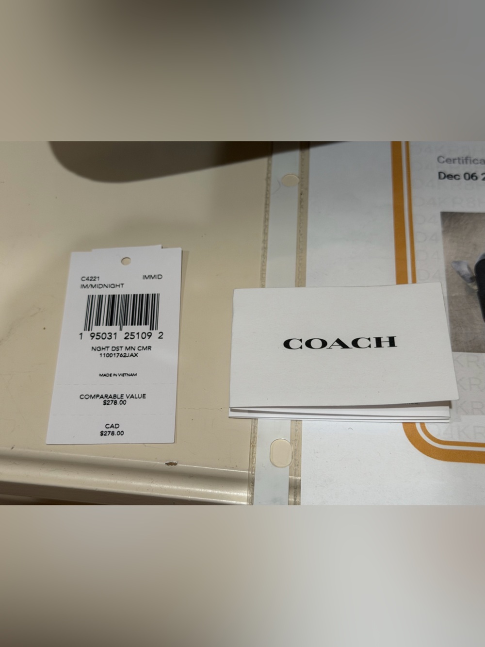 Coach Desert Midnight Camera Crossbody Bag *NWT* COA included - Picture 8 of 10